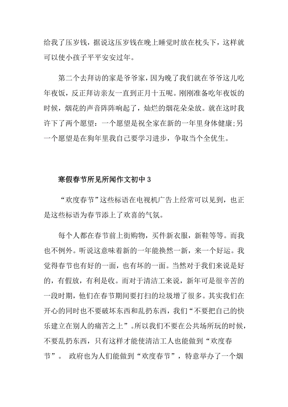 寒假节所见所闻作文初中_第4页