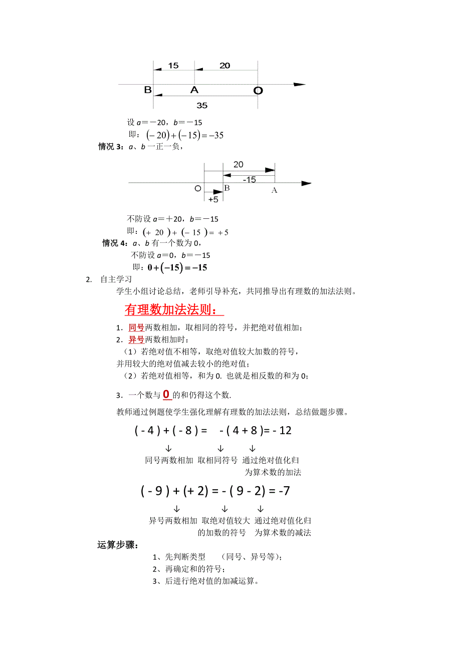 新课标人教版初中数学七年级上册第一章1.3.1有理数的加法精品教案_第2页