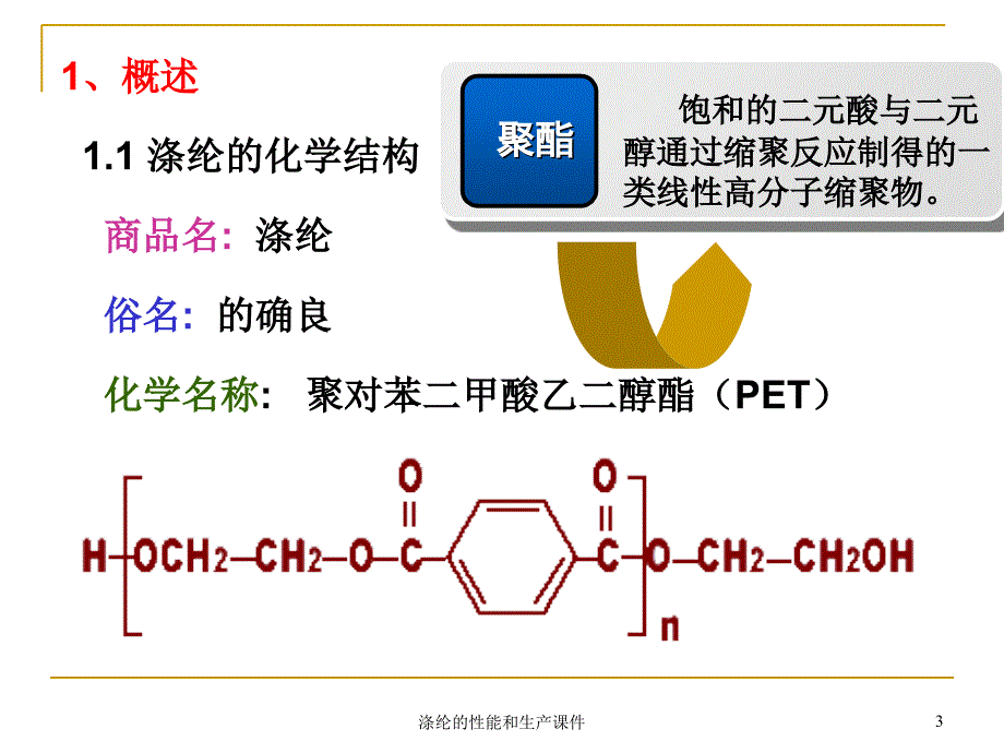 涤纶的性能和生产课件_第3页