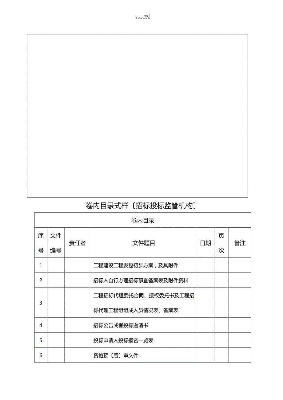 工程招标代理资料存档质量控制流程制度全_第5页