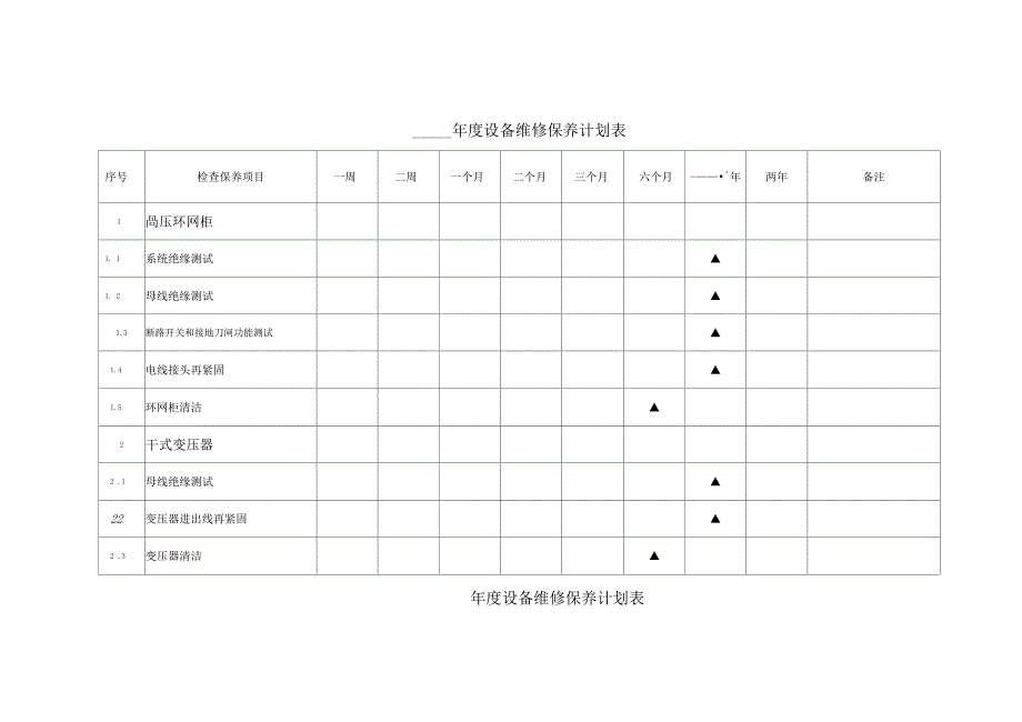 维修保养计划_第1页