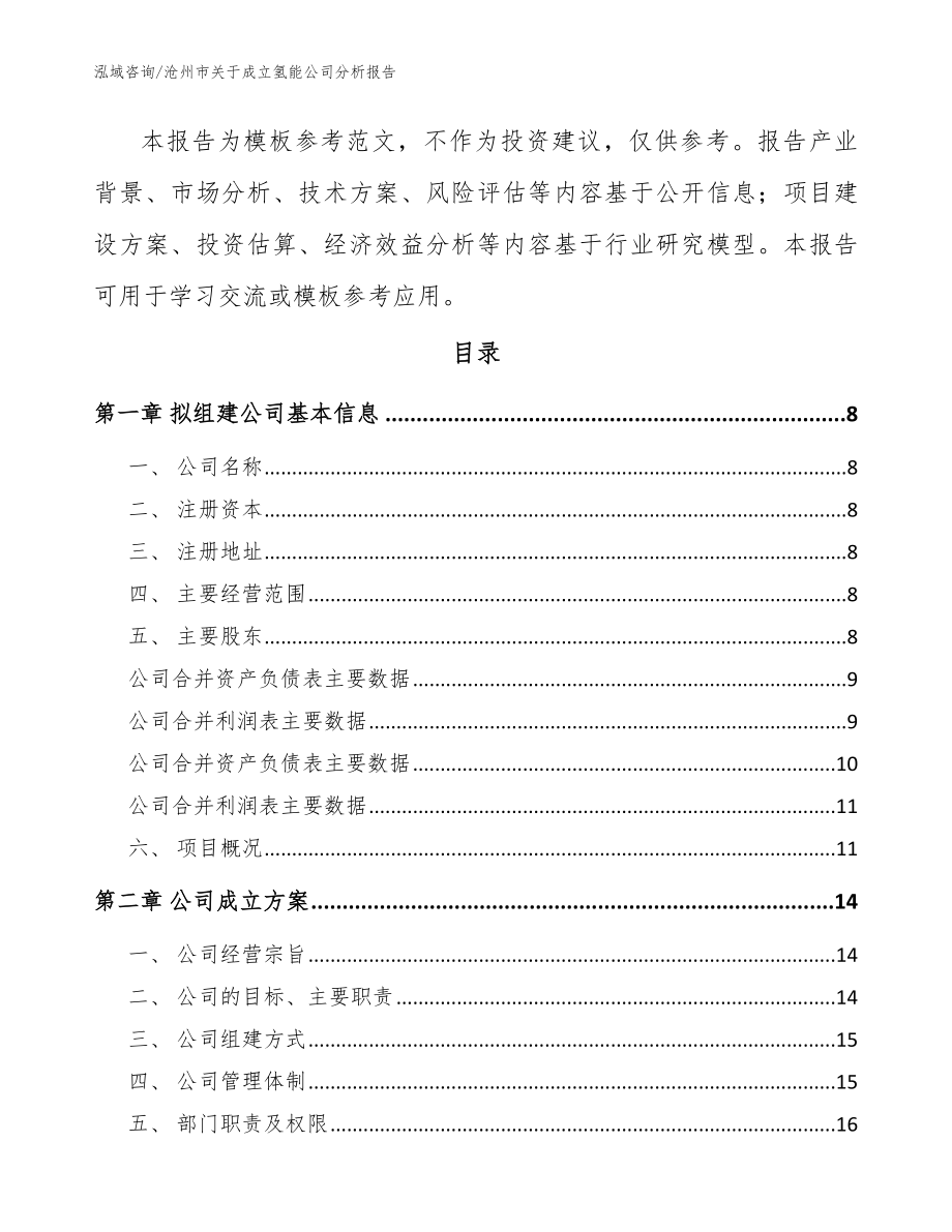 沧州市关于成立氢能公司分析报告（范文）_第3页