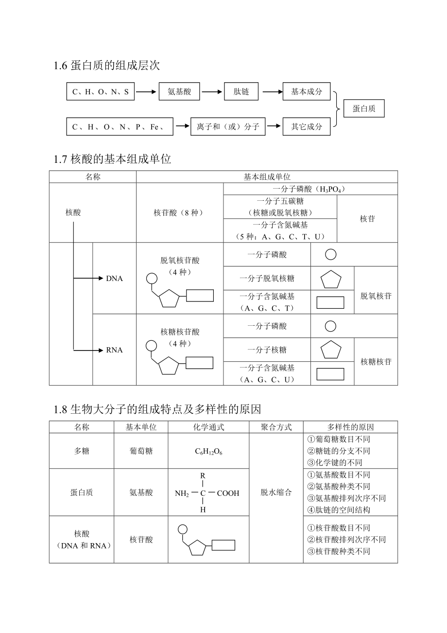 超详高中生物知识点归纳汇总_第4页