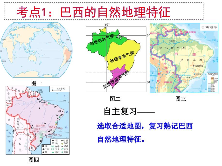 初一地理巴西复习课课件_第1页