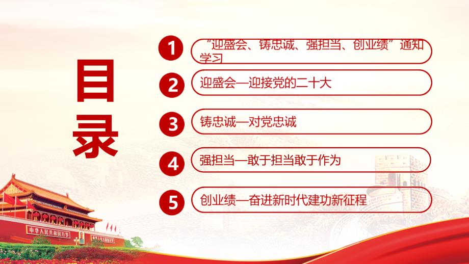 贯彻迎盛会,铸忠诚,强担当,创业绩主题活动ppt 迎盛会,铸忠诚,强担当,创业绩主题 学习迎盛会,铸忠诚,强担当,创业绩ppt_第3页