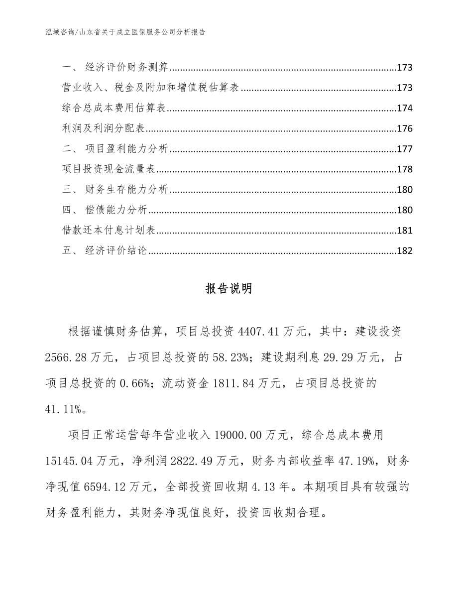 山东省关于成立医保服务公司分析报告【模板参考】_第5页