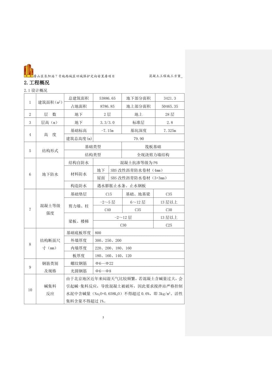 安置房混凝土施工方案_第5页