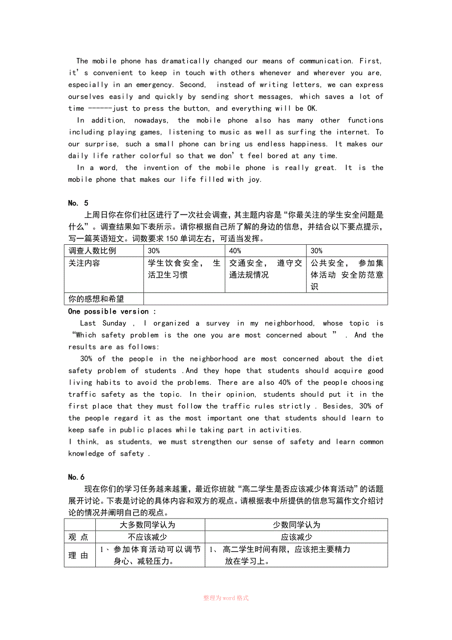 高二学业水平考试英语书面表达范文17篇_第3页