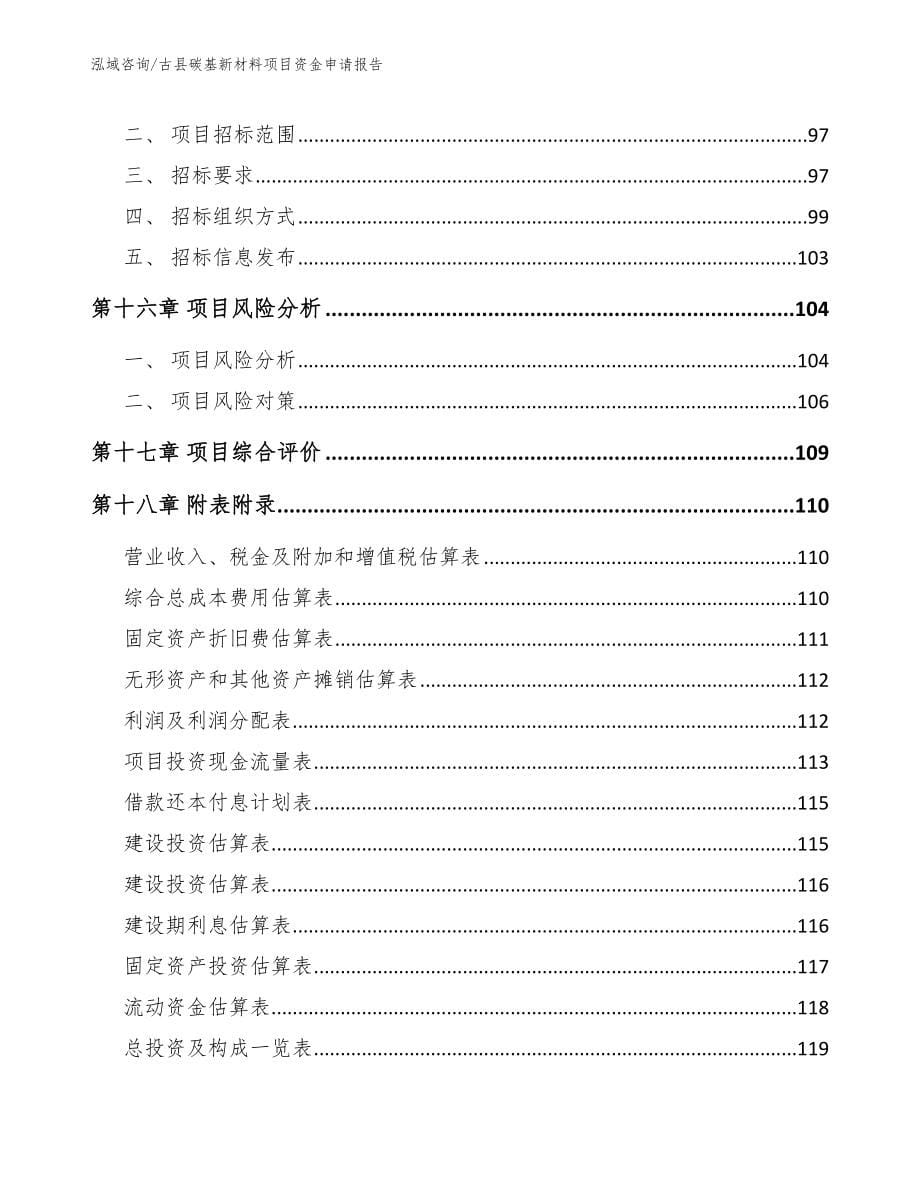 古县碳基新材料项目资金申请报告（范文）_第5页