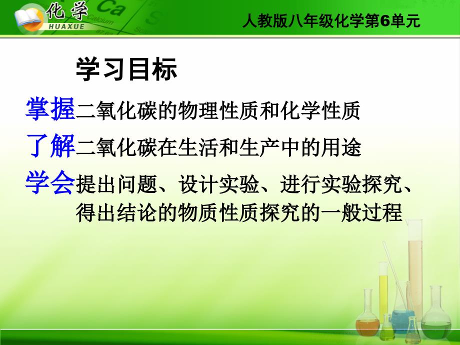 人教版初中化学九年级上册第六单元课题3二氧化碳和一氧化碳第1课时二氧化碳的性质课件21张PPT_第4页