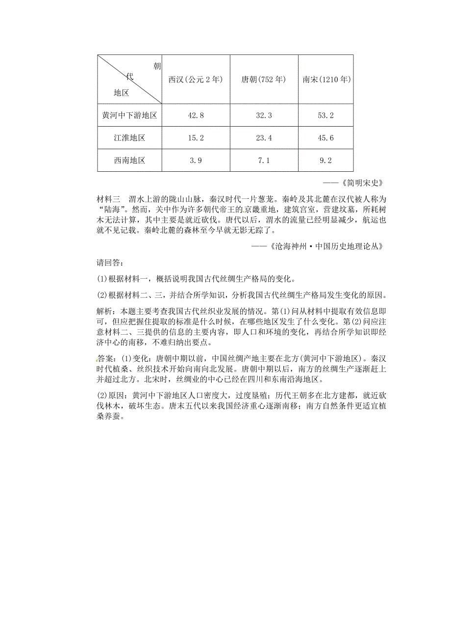 2011届高三历史 享誉世界的手工业复习练习用题 大象版_第5页