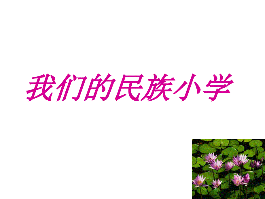 《我们的民族小学》教学课件(2)_第1页