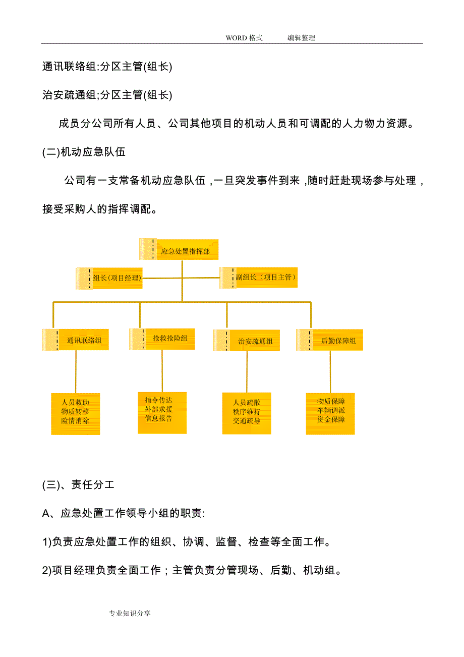 管理预案和紧急情况处理方案说明_第2页