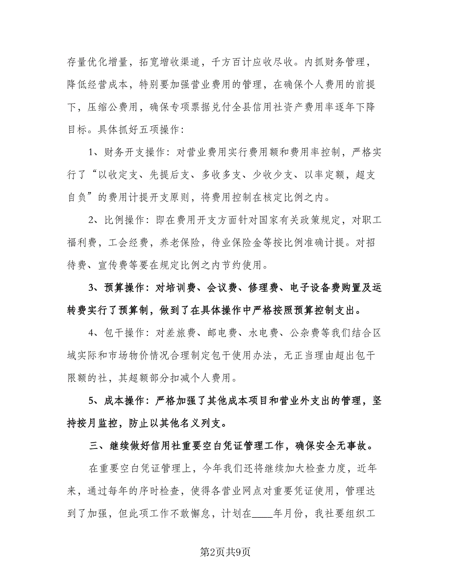 农村信用社工作计划模板（3篇）.doc_第2页