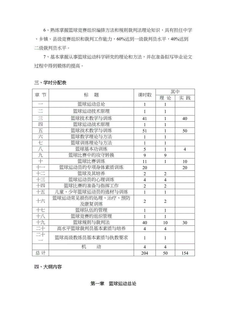 篮球教学理论与实践教学大纲讲解(DOC 18页)_第2页