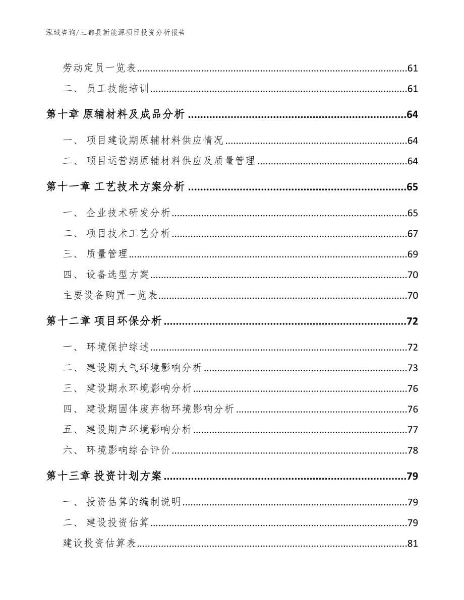 三都县新能源项目投资分析报告模板范文_第5页