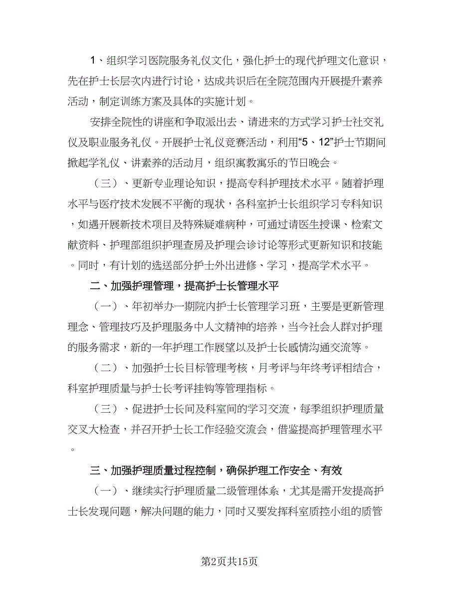 护士2023年工作计划格式范文（四篇）.doc_第2页