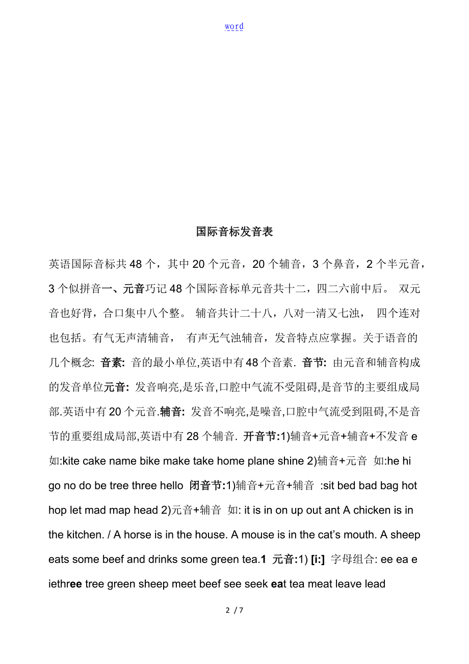 新颖国际音标发音表_第2页