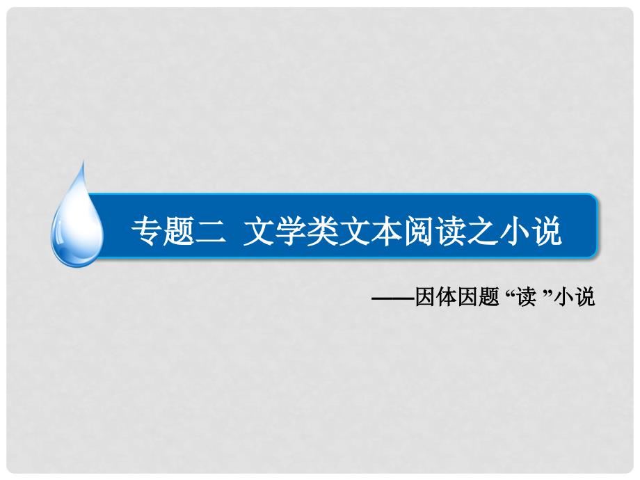 高考语文一轮总复习 现代文阅读 专题二 第1节 文学类文本阅读之小说课件_第1页