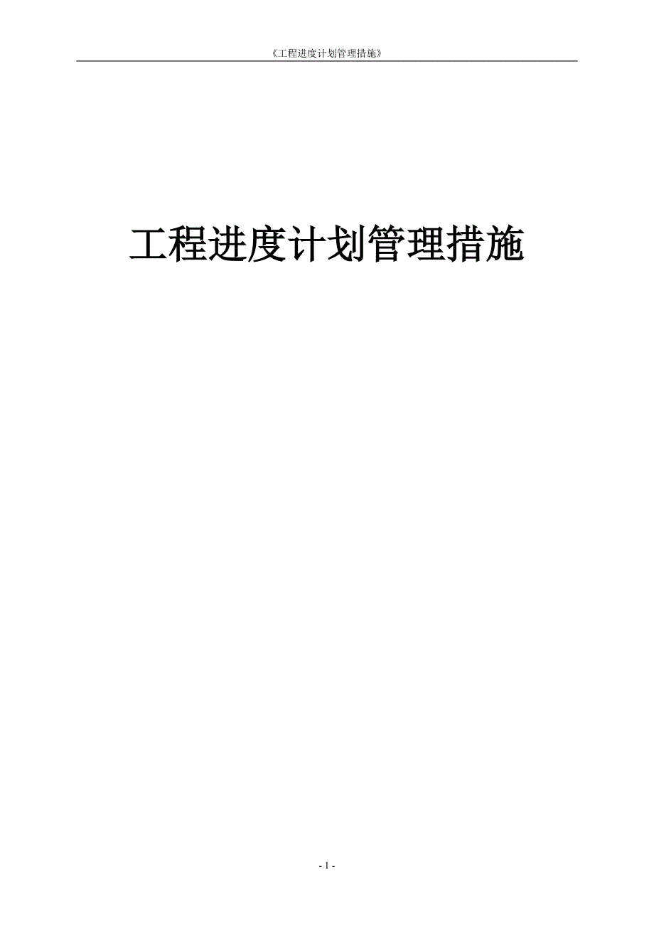 工程进度计划管理措施_第1页