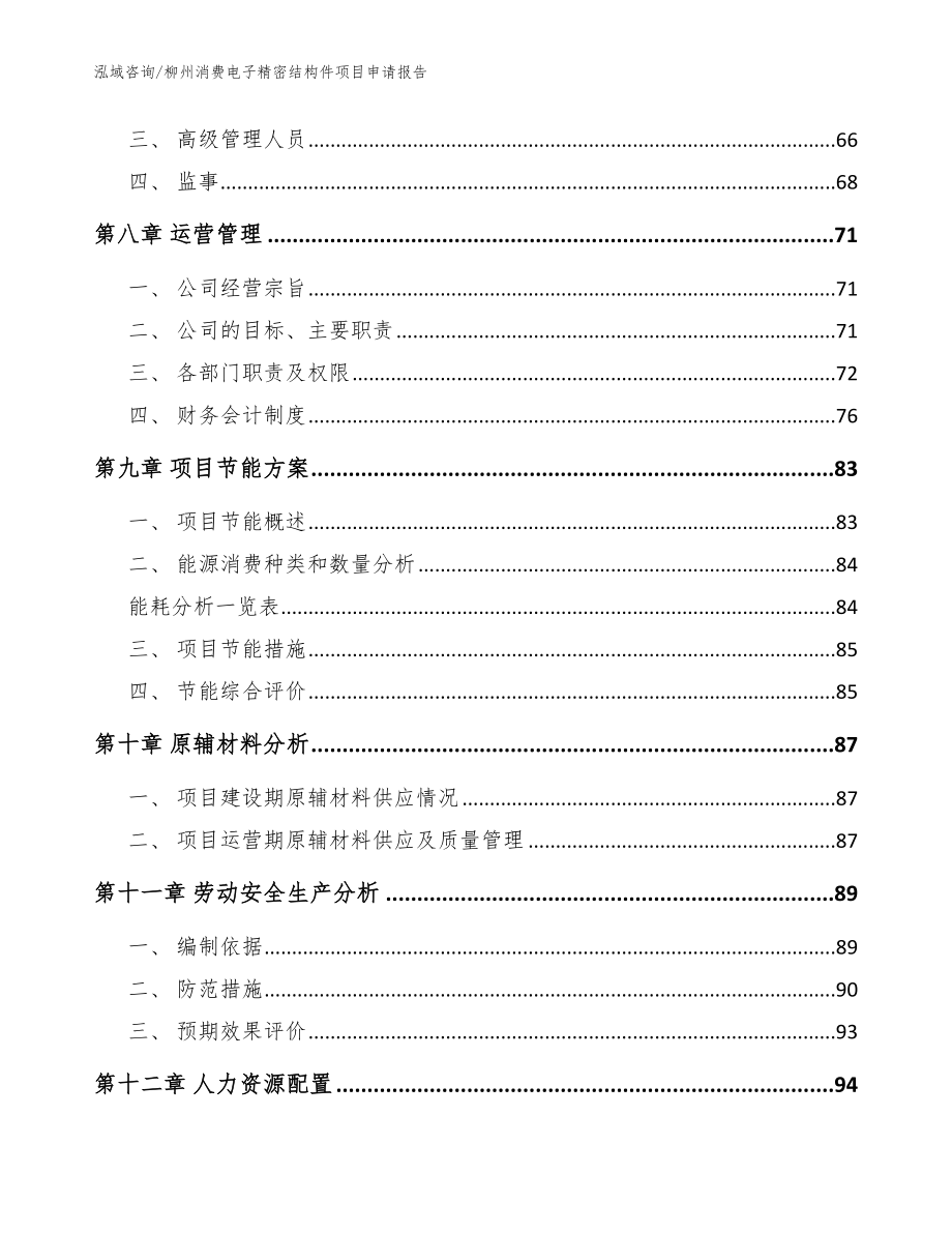 柳州消费电子精密结构件项目申请报告（范文模板）_第3页