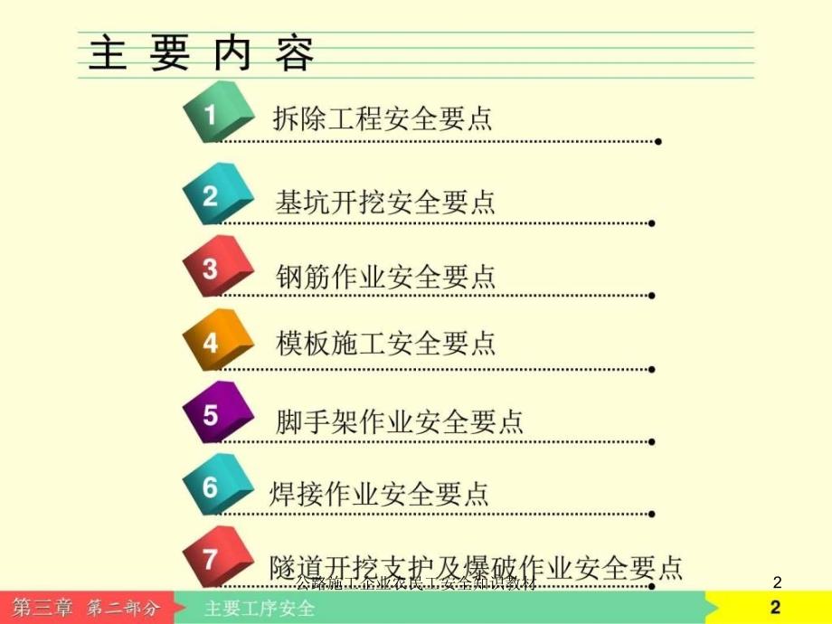 公路施工企业农民工安全知识教材课件_第2页