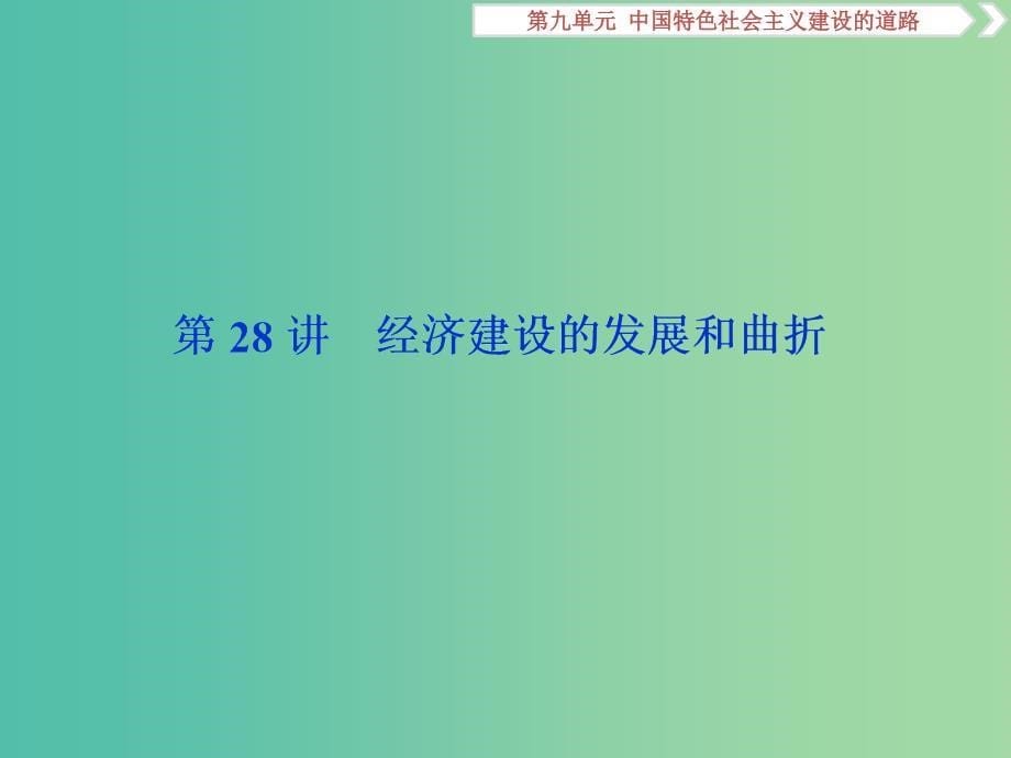 2020版高考历史新探究大一轮复习 第九单元 1 第28讲 经济建设的发展和曲折课件（含2019届新题）新人教版.ppt_第5页