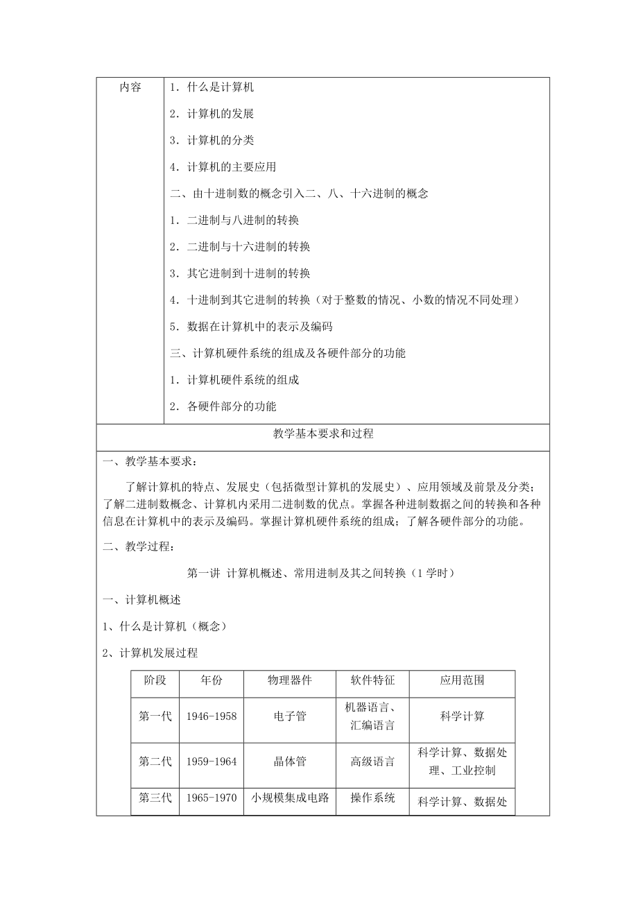 大学计算机基础教案_第2页