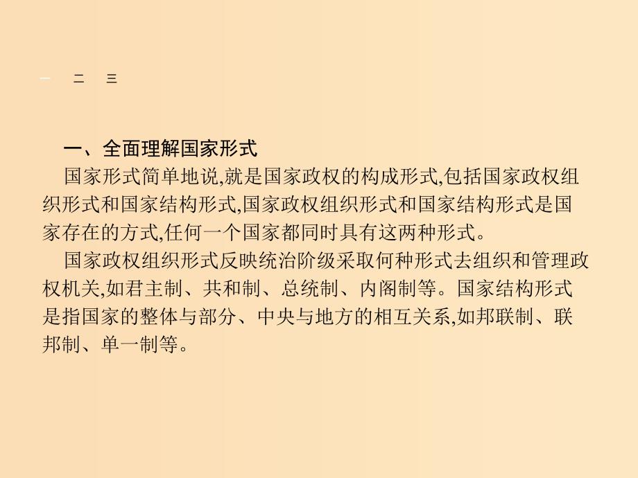 2018-2019学年高中政治 专题一 各具特色的国家和国际组织专题整合课件 新人教版选修3.ppt_第4页