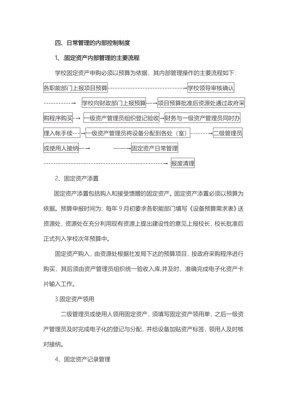 上海市xx中学固定资产内部控制管理制度_第4页