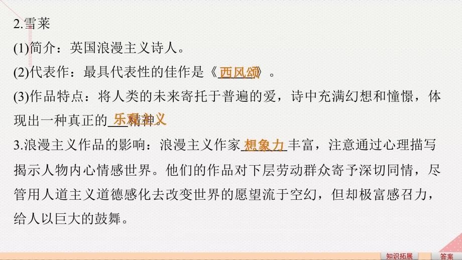 高中历史 第四单元 19世纪以来的世界文化 第17课 诗歌、小说与戏剧课件 岳麓版必修3_第5页