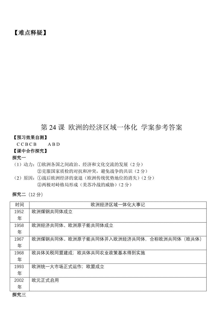 24欧洲的经济区域一体化_学案_第5页