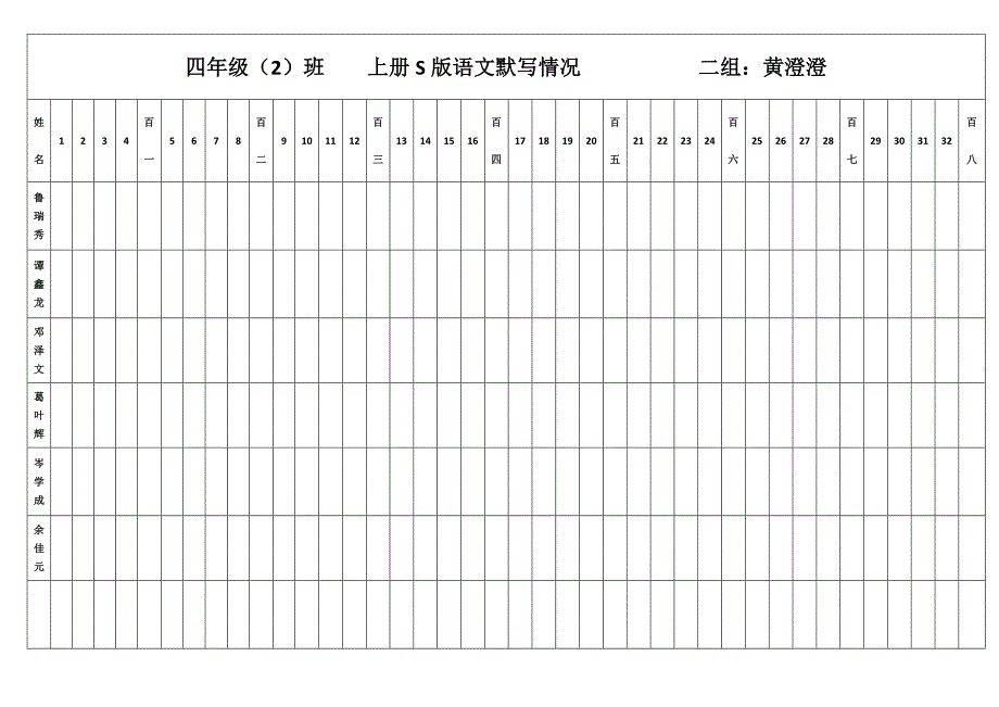 四年级上册默写表_第2页