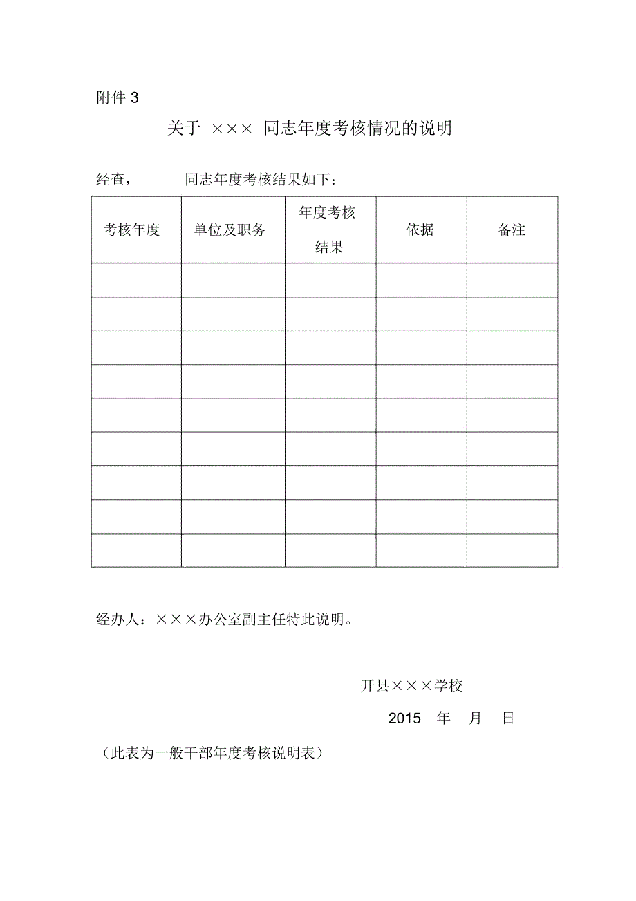 年度考核说明_第1页