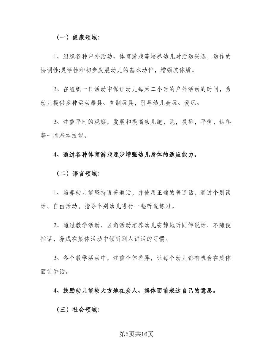 教师学期个人工作计划小班（四篇）.doc_第5页