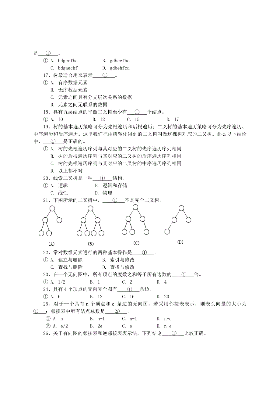 数据结构与算法--课件模拟试卷B.doc_第3页