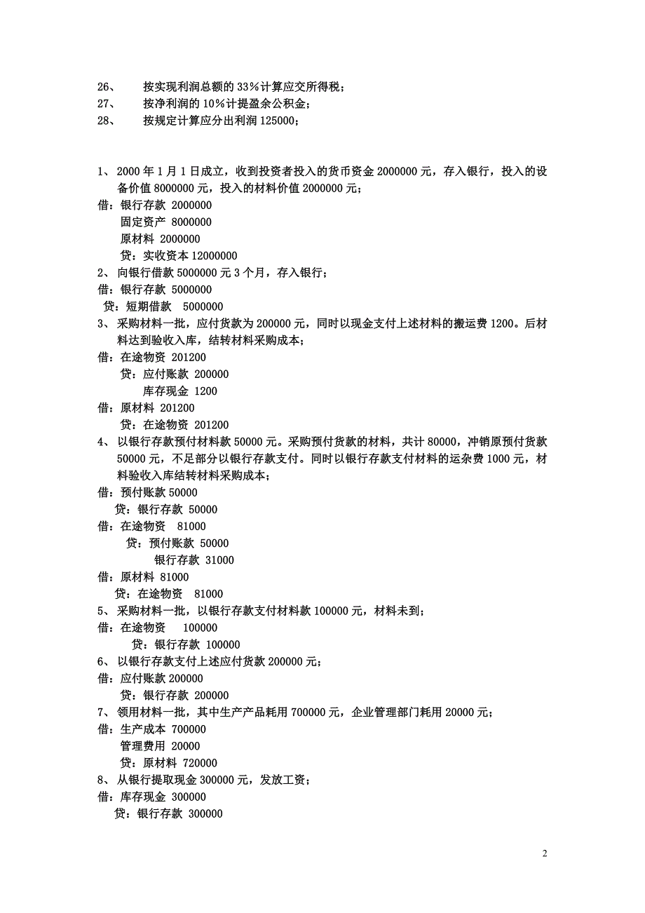 初级会计学_基础练习题_第2页