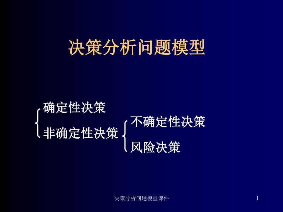 决策分析问题模型课件_第1页