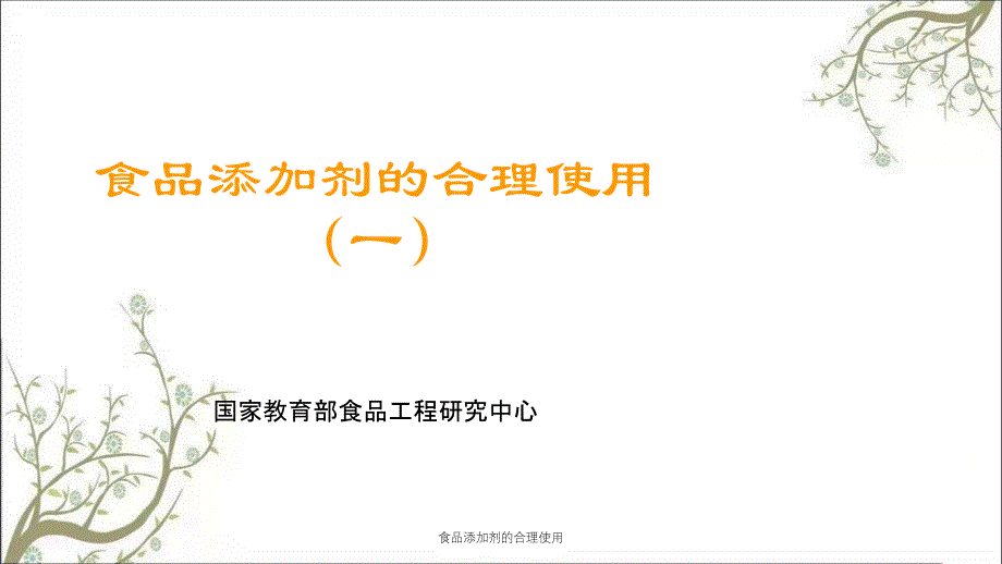 食品添加剂的合理使用课件_第1页