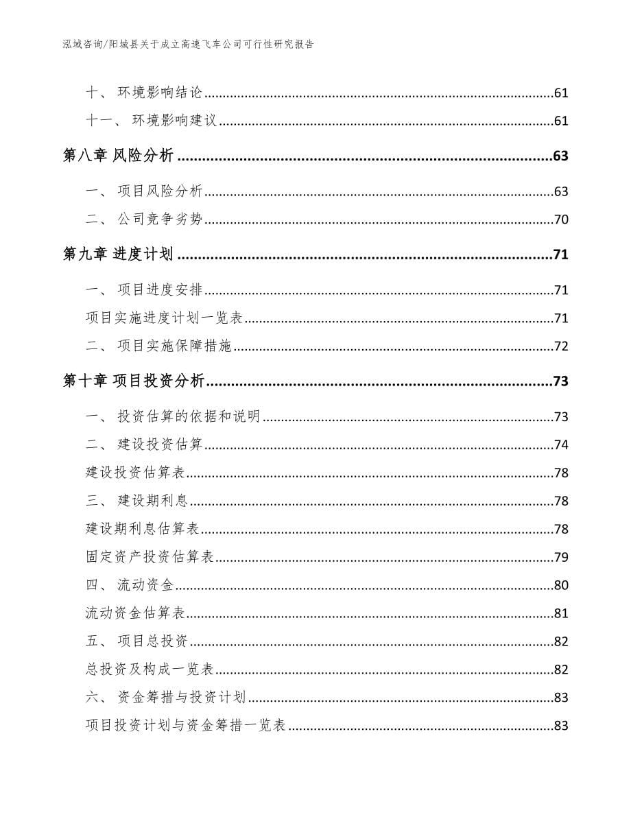 阳城县关于成立高速飞车公司可行性研究报告（参考范文）_第5页