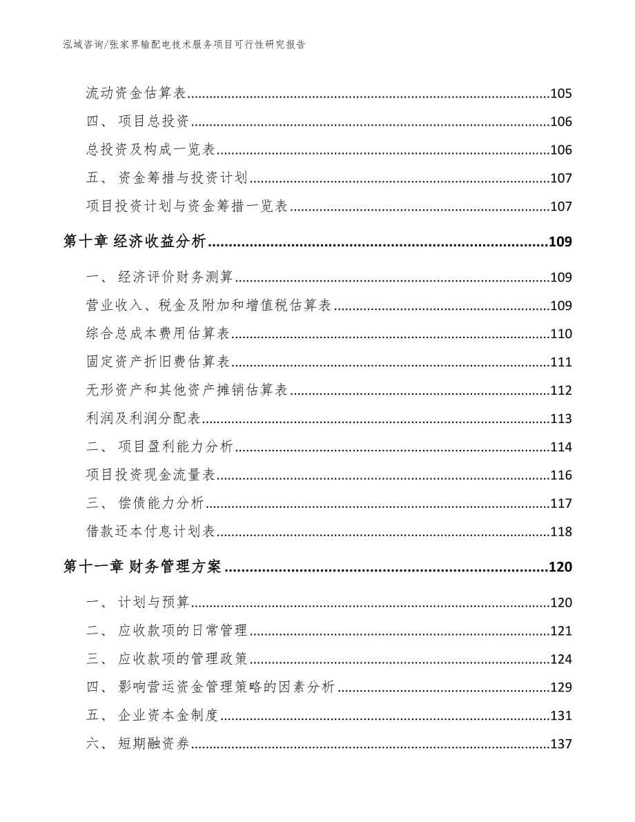 张家界输配电技术服务项目可行性研究报告【模板范文】_第5页