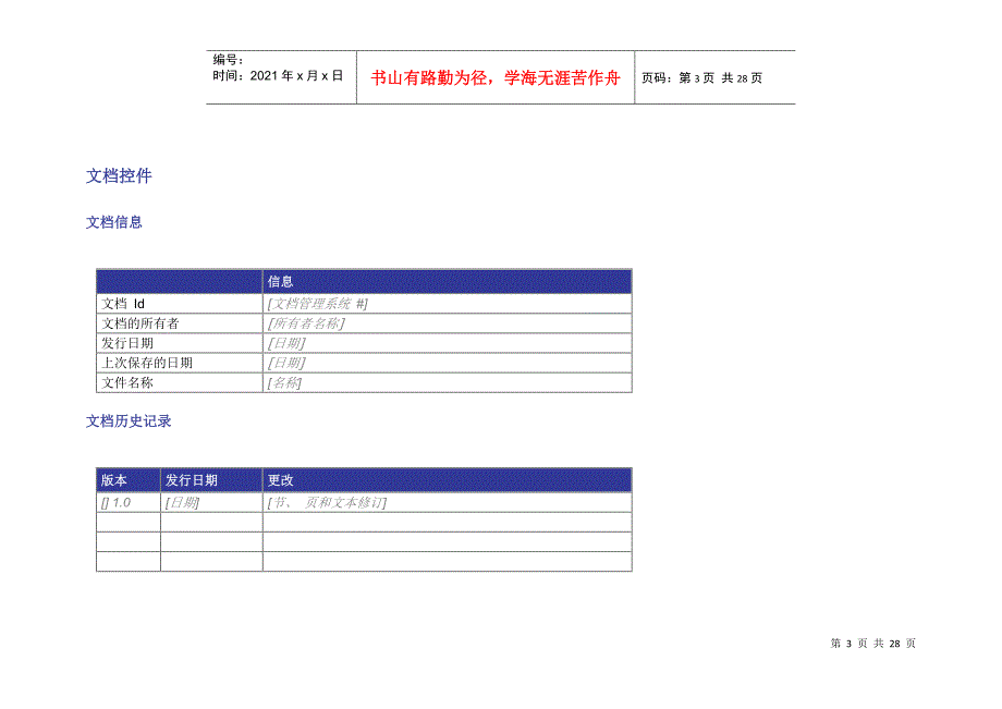 中英文团队沟通计划项目模板_第3页