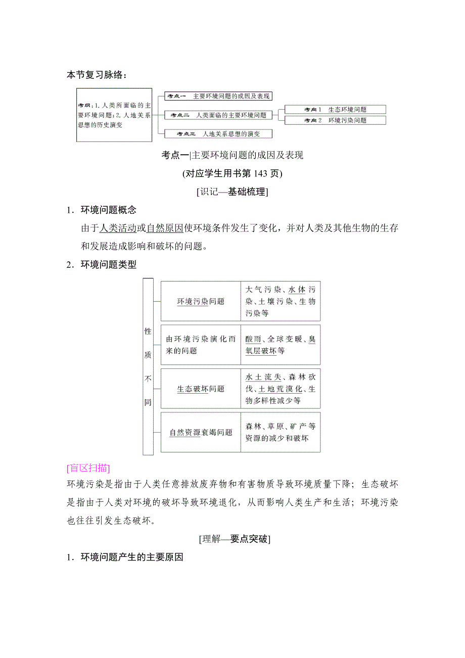 【湘教版】高三一轮讲练：第24讲人类面临的主要环境问题_第1页