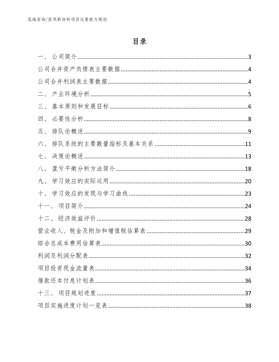 医用新材料项目运营能力规划_第2页