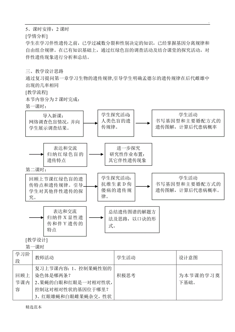 伴性遗传教学设计_第2页