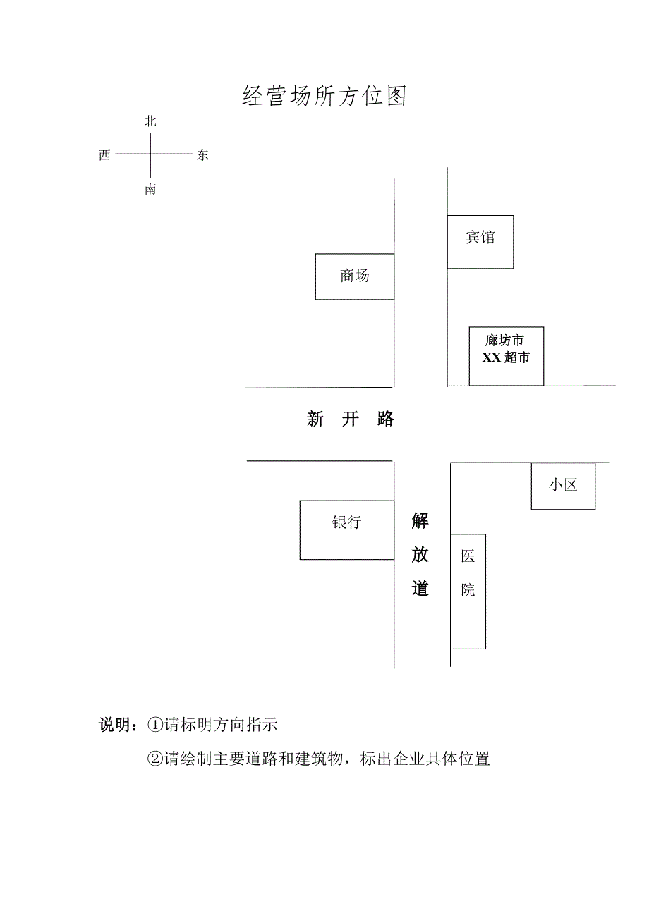 经营场所方位图示范文本.doc_第1页