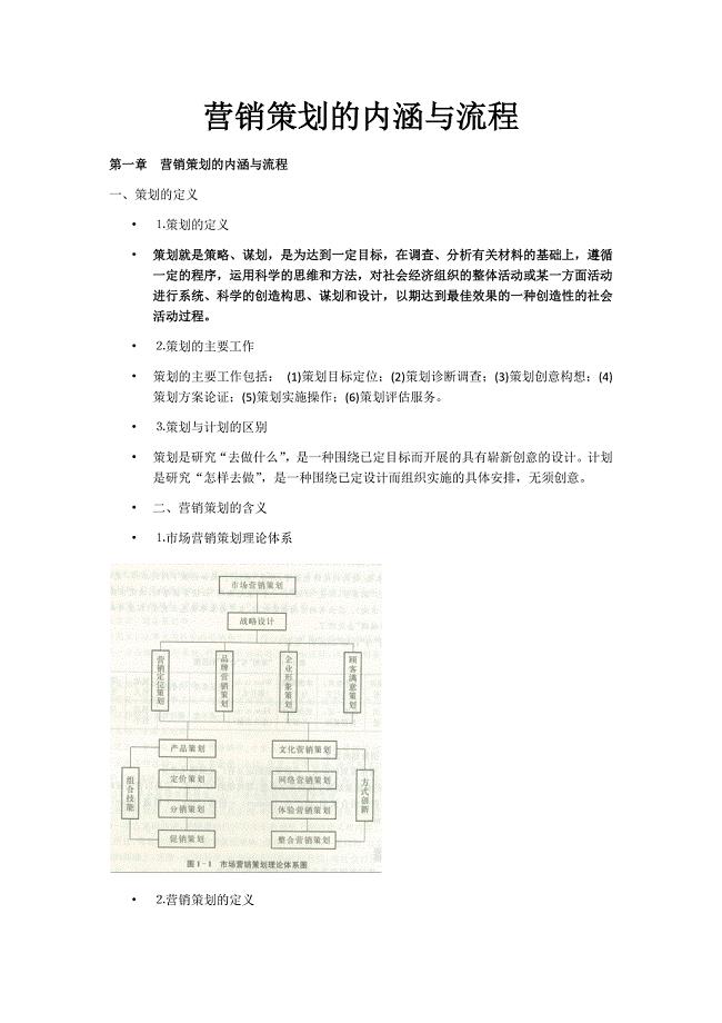 营销策划的内涵与流程