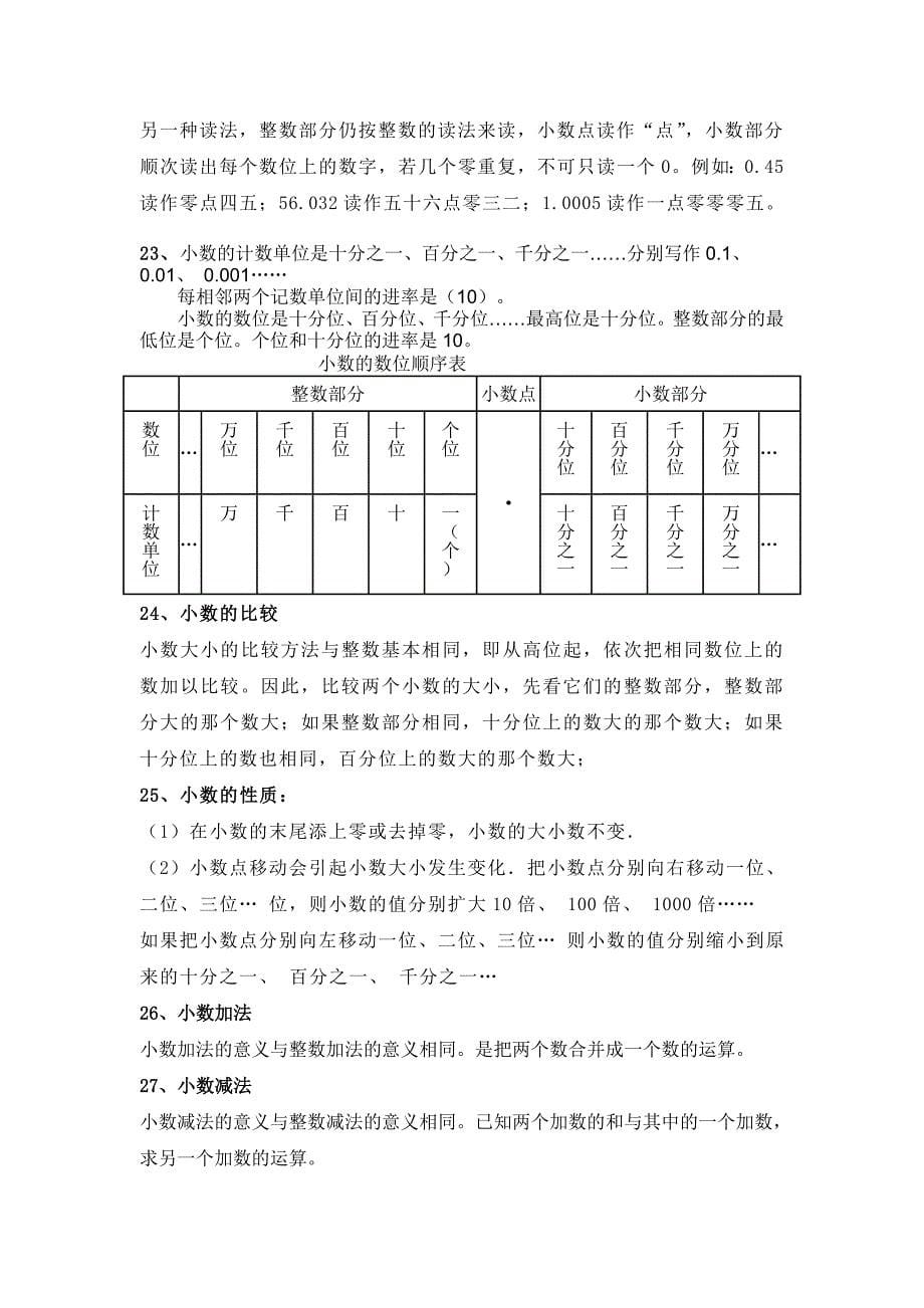 人教版小学数学四年级下册知识点总结_第5页