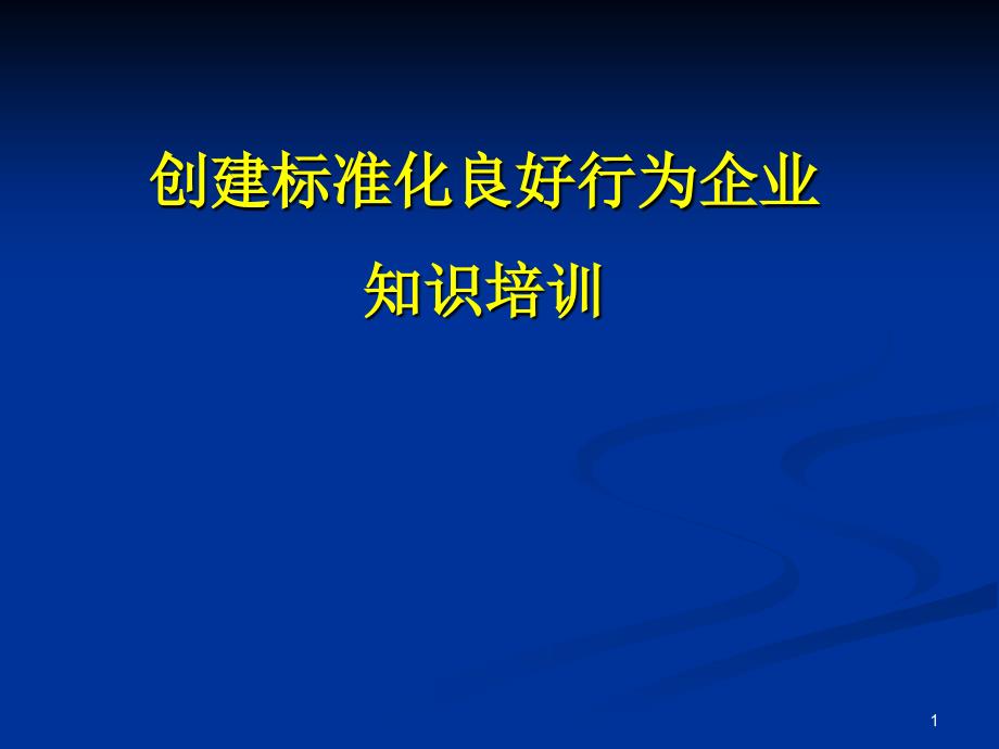 标准化良好行为企业培训(定稿)_第1页