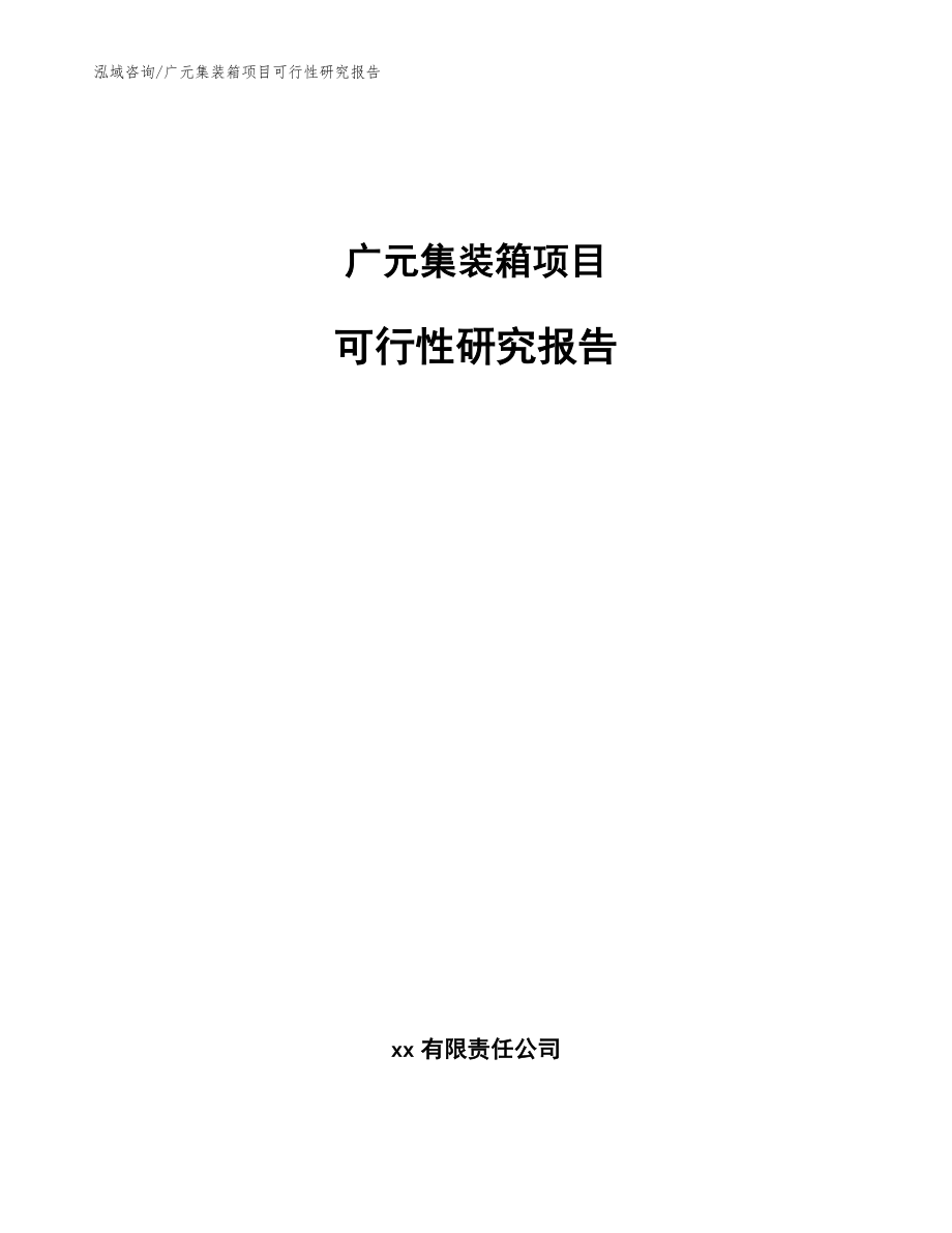 广元集装箱项目可行性研究报告模板_第1页